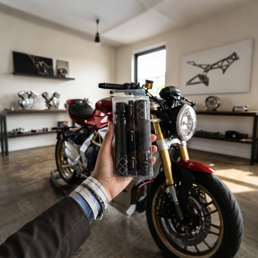 Universal Motorcycle Rizoma Style D2 Model Handle Grip (Black)