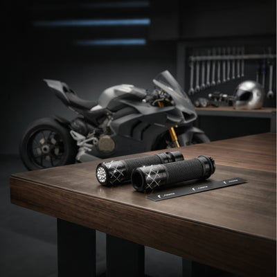 Universal Motorcycle Rizoma Style D2 Model Handle Grip (Black)