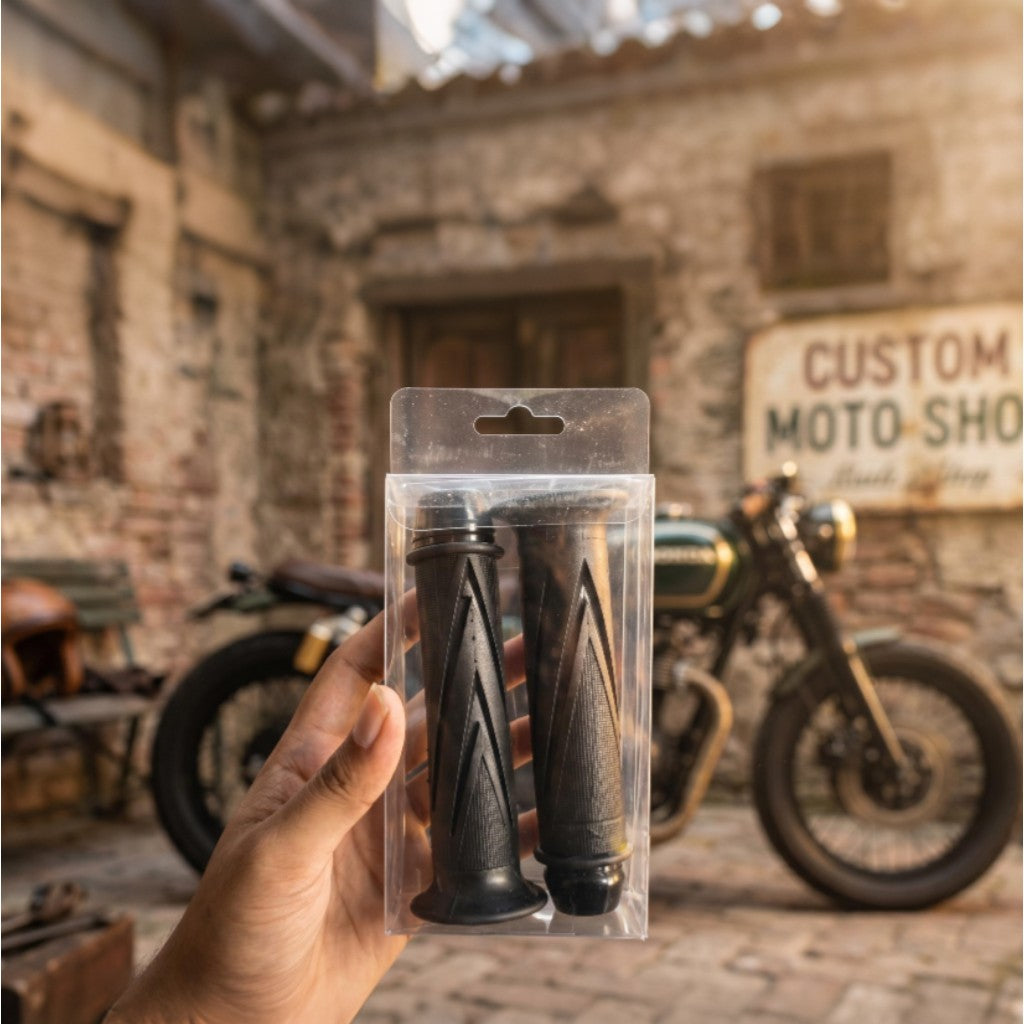 Universal Motorcycle Aluminum D4 Model Handle Grip (Black)