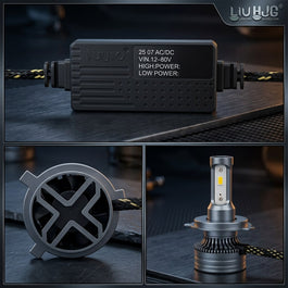 Bike Headlight LED M3 Mini 120W LED Bulb With H4 Fitting