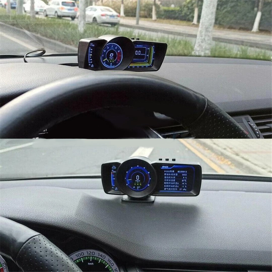 Custom Auto Display Car A600 HUD Display, OBD2+GPS Smart Gauge HD 3 LCD Screen Display Adj ...