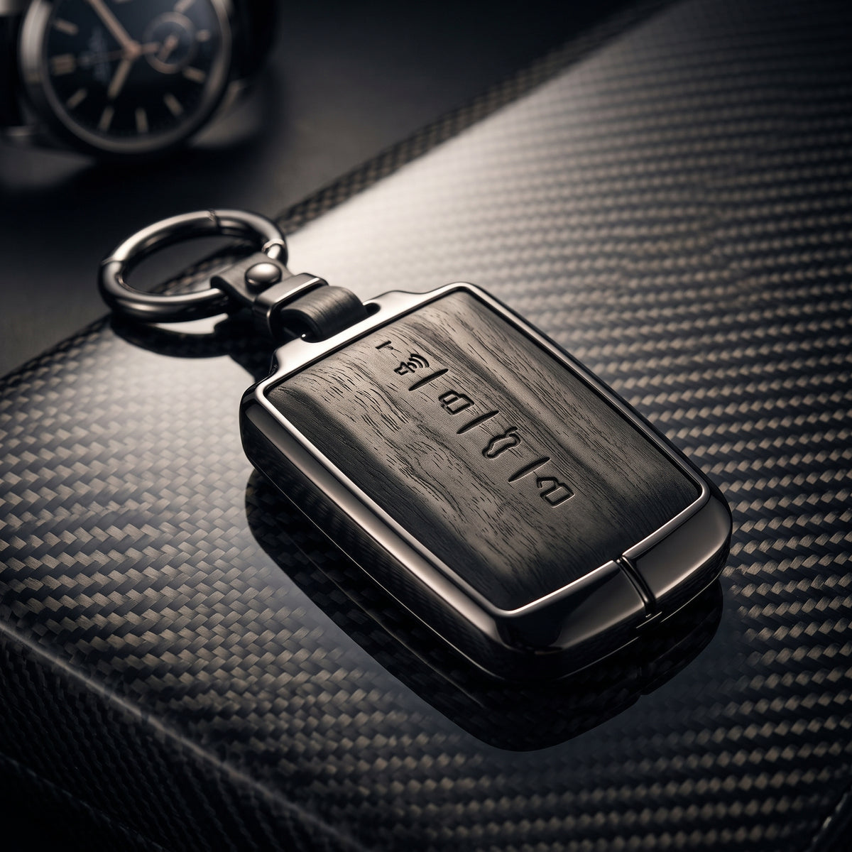GWM Tank 500 New Elite Series Metallic Car Key Case Luxury Zinc Alloy Protection Case(Black)
