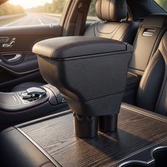 Suzuki Swift Car Center Console Armrest Storage Box Black Leather