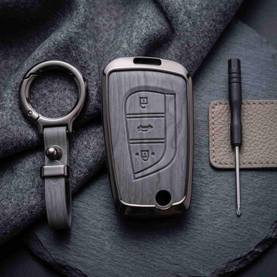 Corolla 2015 Grandy Model Elite Series Metallic Car Key Case Luxury Zinc Alloy Protection Case(Grey)