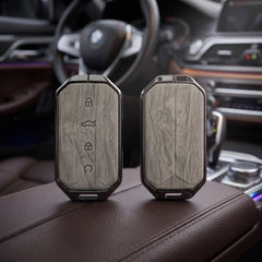 Jaecoo J5 Model Elite Series Metallic Car Key Case Luxury Zinc Alloy Protection Case(Grey)