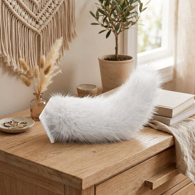 Cute Cat Electric Swing Tail White Remote Control Movable Model Electric Bike Motorcycle and Car