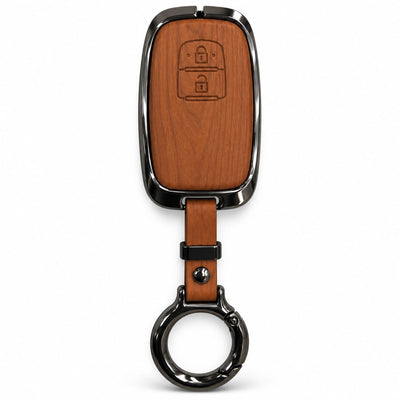 Daihatsu MIRA Elite Series Metallic Car Key Case Luxury Zinc Alloy Protection Case(Brown)