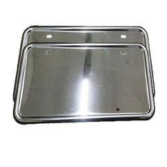 Universal Stainless Steel Metal Number Plate 2 Pcs Set (Large)