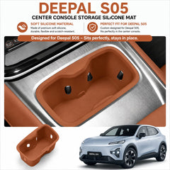 Deepal S05 Console Cup Holder Silicone Protective Matt Orange Colour