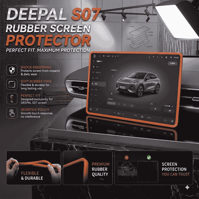Deepal S07 Display Screen Silicone Rubber Protection LCD Edges Protector (Brown)