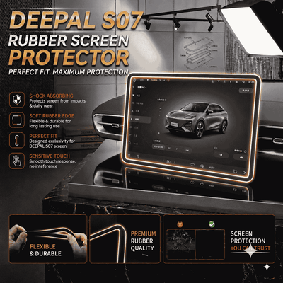 Deepal S07 Display Screen Silicone Rubber Protection LCD Edges Protector (Black)