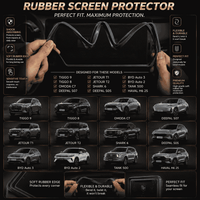 BYD Shark 6 Display Screen Silicone Rubber Protection LCD Edges Protector (Black)