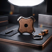 Dongfeng Vigo /007 Elite Series Metallic Car Key Case Luxury Zinc Alloy Protection Case(Brown)