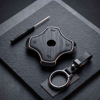 Dongfeng Vigo /007 Elite Series Metallic Car Key Case Luxury Zinc Alloy Protection Case(Black)