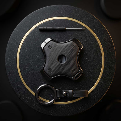 Dongfeng Vigo /007 Elite Series Metallic Car Key Case Luxury Zinc Alloy Protection Case(Black)