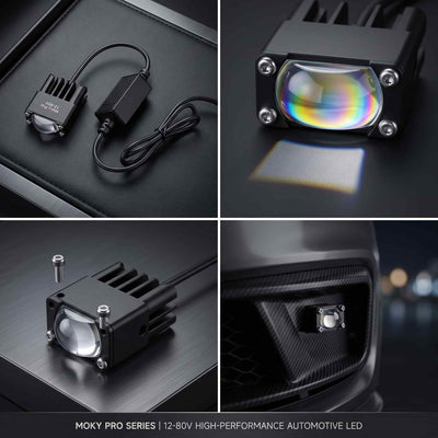 Economy Series Ultra Slim 1 Lens Landscape Style Grill LED Fog Light 1 Pc