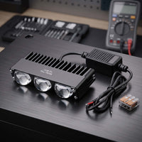Economy Series Ultra Slim 3 Lens Landscape Style Grill LED Fog Light 1 Pc
