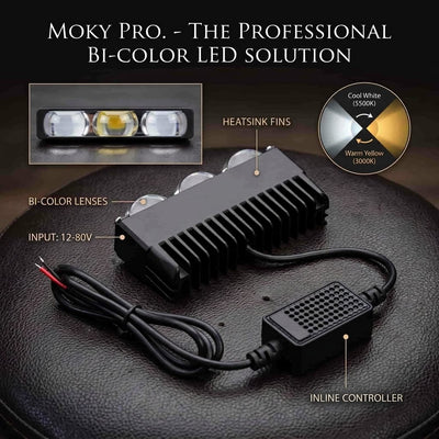 Economy Series Ultra Slim 3 Lens Landscape Style Grill LED Fog Light 1 Pc