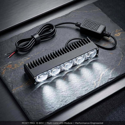 Economy Series Ultra Slim 5 Lens Landscape Style Grill LED Fog Light 1 Pc