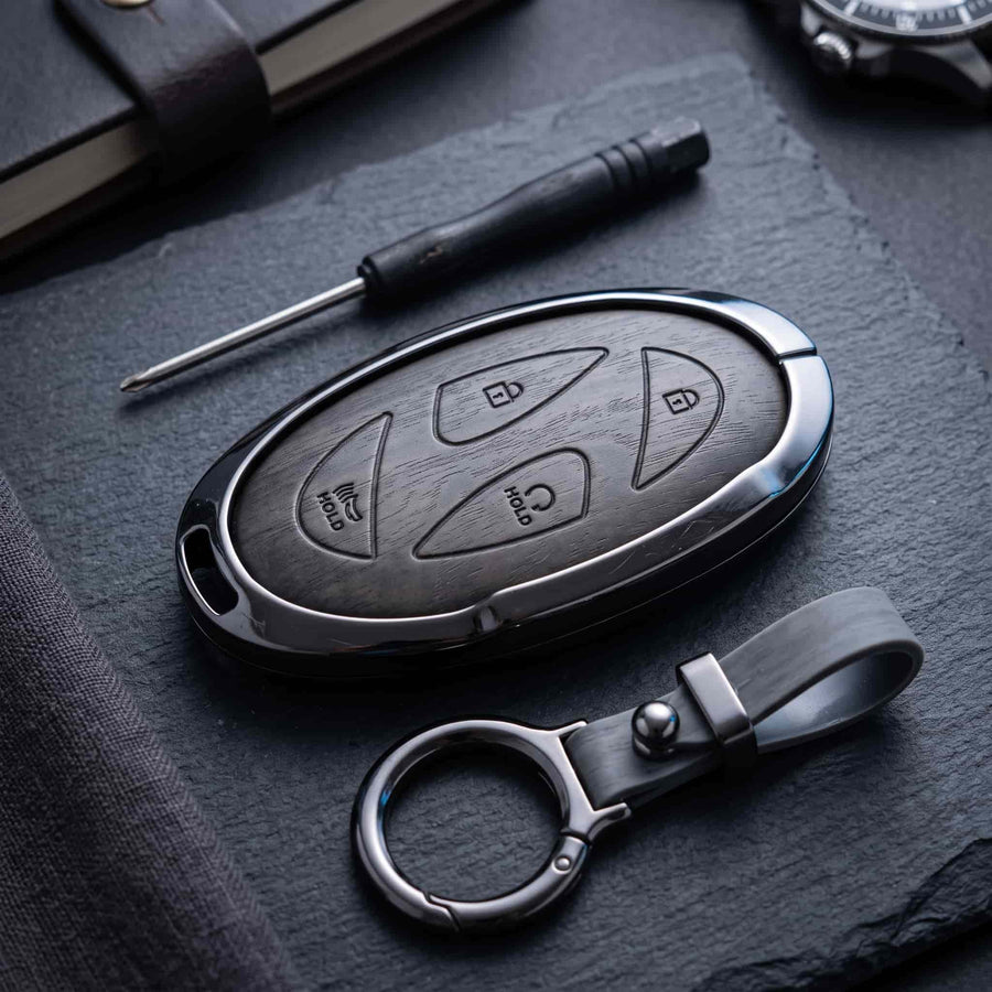 Elantra New Elite Series Metallic Car Key Case Luxury Zinc Alloy Protection Case(Grey)