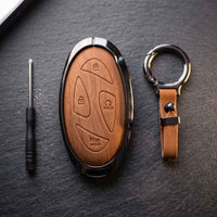 Elantra New Elite Series Metallic Car Key Case Luxury Zinc Alloy Protection Case(Brown)