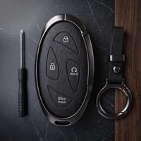 Elantra New Elite Series Metallic Car Key Case Luxury Zinc Alloy Protection Case(Black)