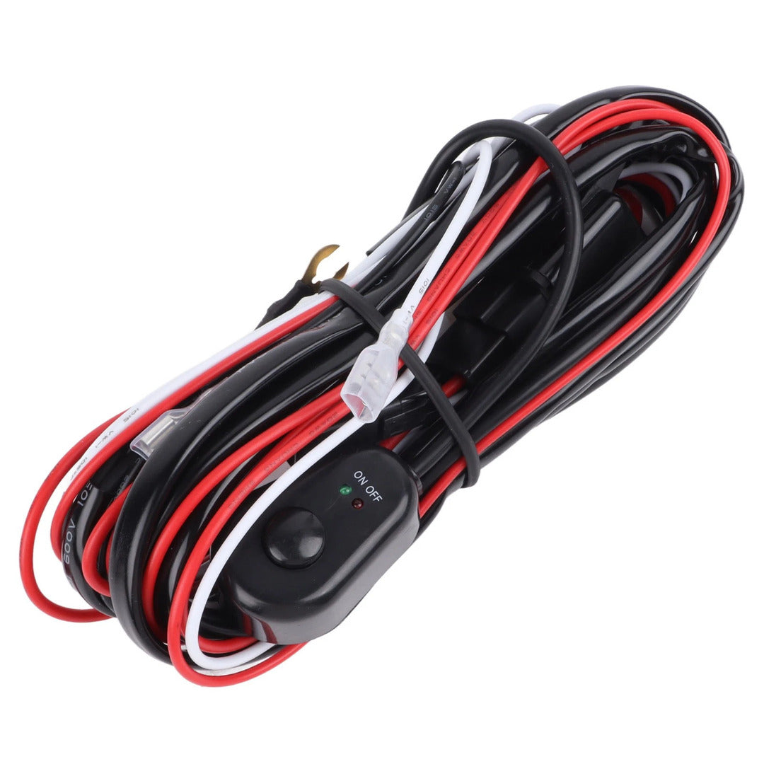 1 Pc Universal 6mm Flasher Switch Kit Relay Harness Wire On-Off Switch Cable 9-12V Remote Control Wiring