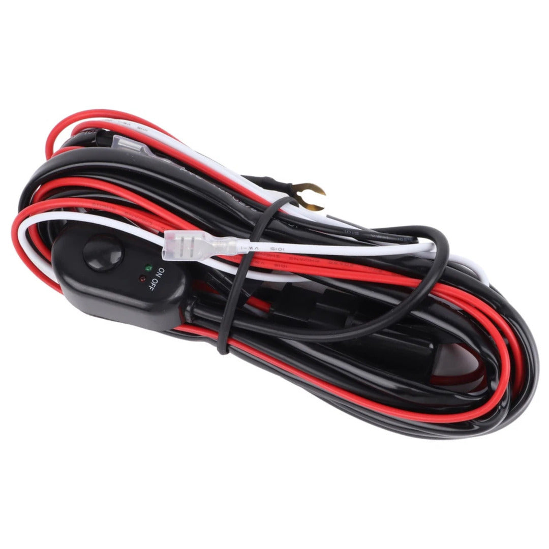 1 Pc Universal 6mm Flasher Switch Kit Relay Harness Wire On-Off Switch Cable 9-12V Remote Control Wiring