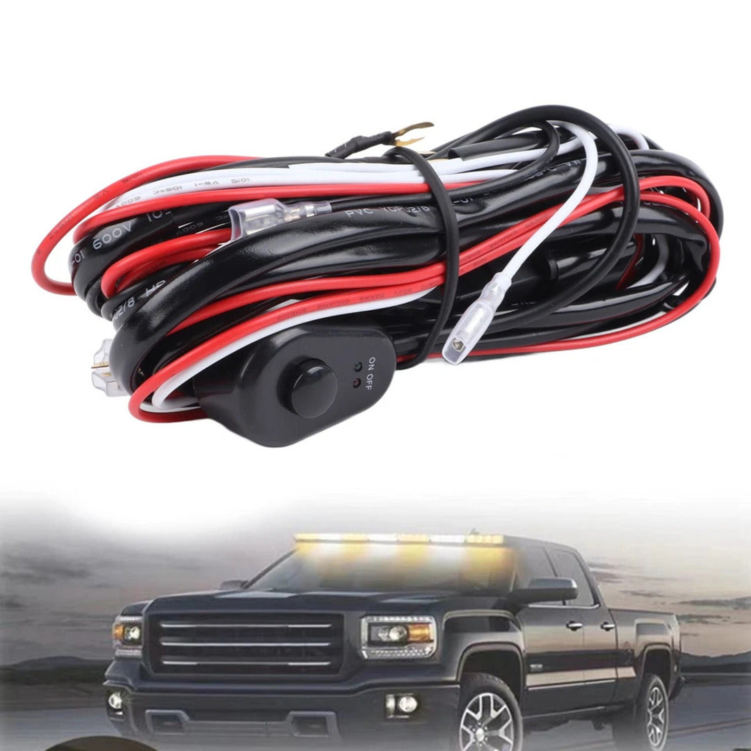 1 Pc Universal 6mm Flasher Switch Kit Relay Harness Wire On-Off Switch Cable 9-12V Remote Control Wiring