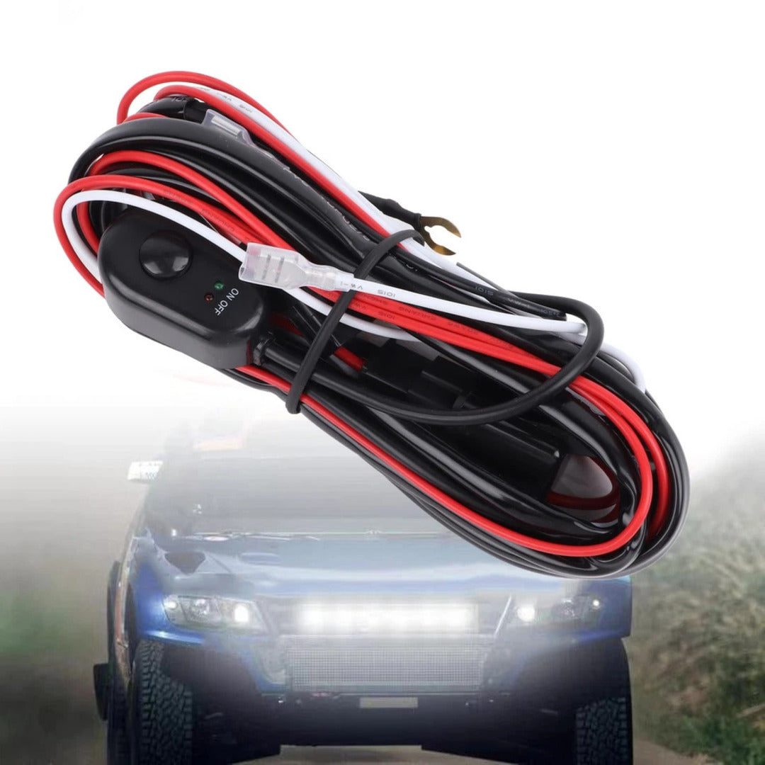 1 Pc Universal 6mm Flasher Switch Kit Relay Harness Wire On-Off Switch Cable 9-12V Remote Control Wiring