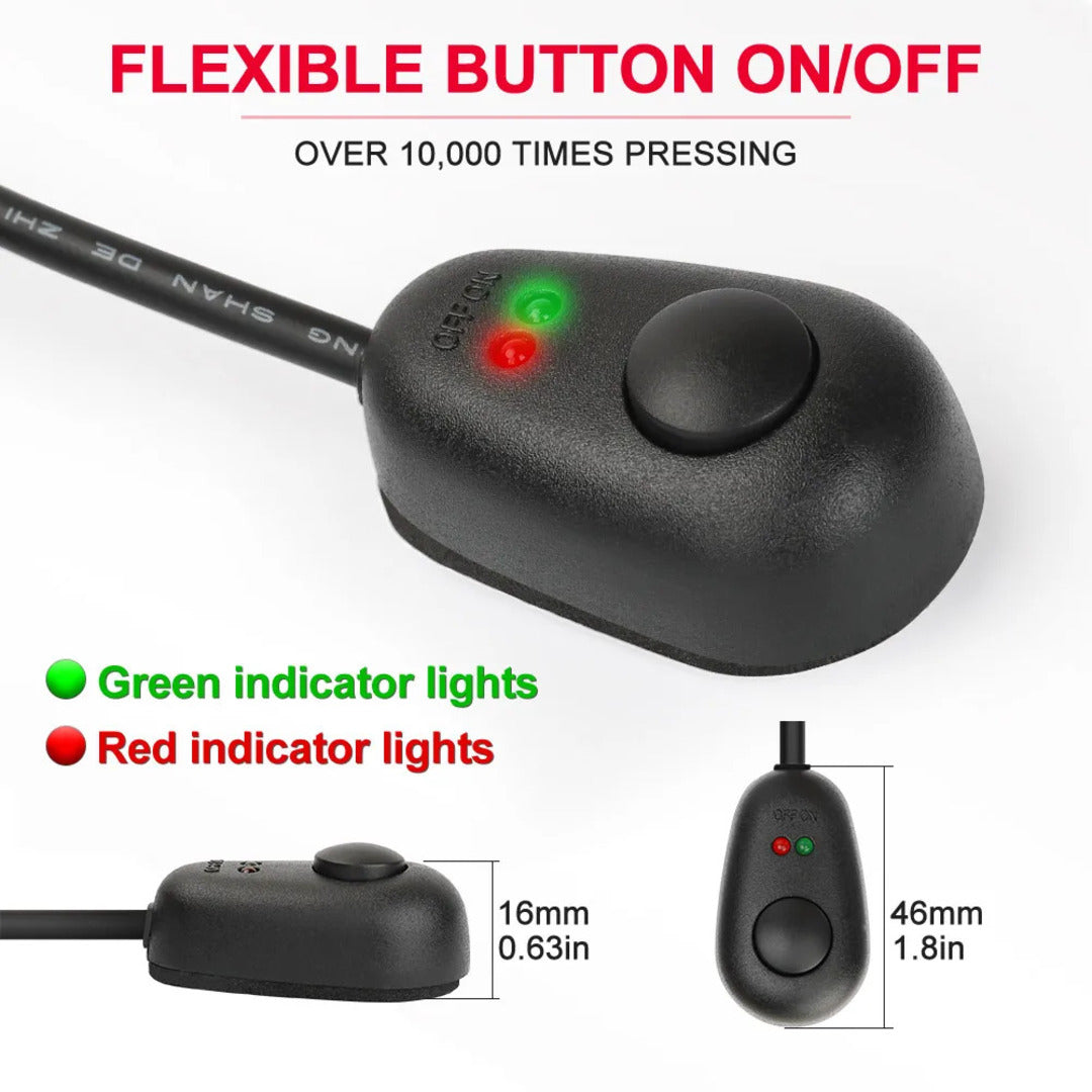 1 Pc Universal 8mm Flasher Switch Kit Relay Harness Wire On-Off Switch ...