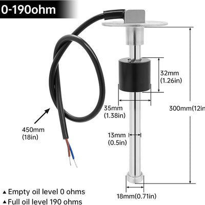 Fuel level gauge and fuel sensor kit combo Aftermarket fuel tank float sensor kit And Fuel level gauge