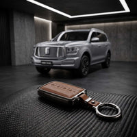 GWM Tank 500 New Elite Series Metallic Car Key Case Luxury Zinc Alloy Protection Case(Brown)