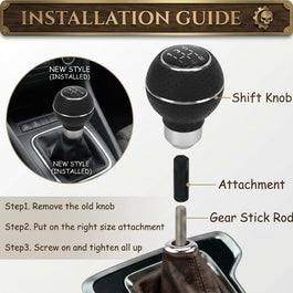 Gear Knob 5 Speed Silver Universal Gear Shift Knob Manual Transmission Shifter Lever Stick