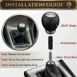 Gear Knob 5 Speed Universal Gear Shift Knob Manual Transmission Shifter Lever Stick