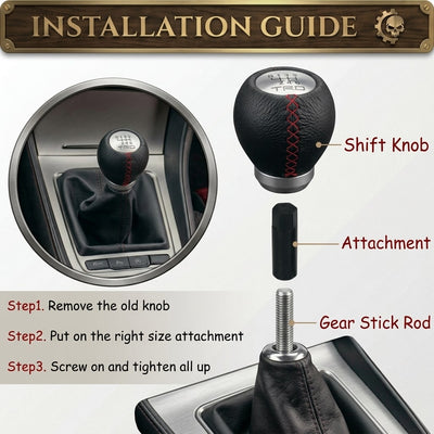 Gear Knob 5 Speed Universal Gear Shift Knob Manual Transmission Shifter Lever Stick