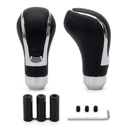 Gear Knob Leather Black Universal Gear Shift Knob Manual Transmission Shifter Lever Stick