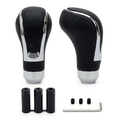 Gear Knob Leather Black Universal Gear Shift Knob Manual Transmission Shifter Lever Stick