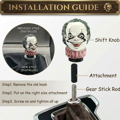 Gear Knob Pennywise Universal Gear Shift Knob Manual Transmission Shifter Lever Stick