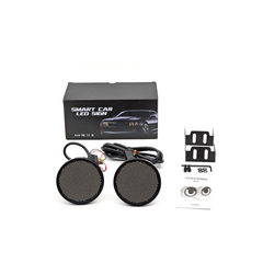 2 Pcs Set Universal Mobile Operated Angel Eye Modification Devil Eye Round Led Panel