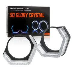 Universal Angel Eye Crystal Ring 2.5 Inch APP Control RGB LED for Car Headlight In Premium Quality 2 Pcs Set