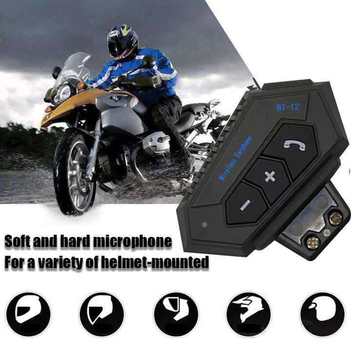 BSDDP Wireless Bluetooth Music Headset Motorcycle Riding Helmet Bluetooth Headset Headphones