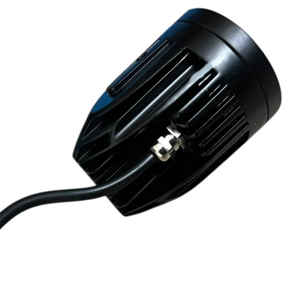 1 Pc HJG 120W 3 Lens Projector Fog Lights Dual Color With Devil Eye Function For All Bikes, Cars - Jeep