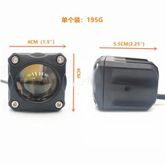 1 Pc HJG 60W Mini Projector Driving Fog Lights Three Color With Devil Eye Function For All Bikes, Cars - Jeep