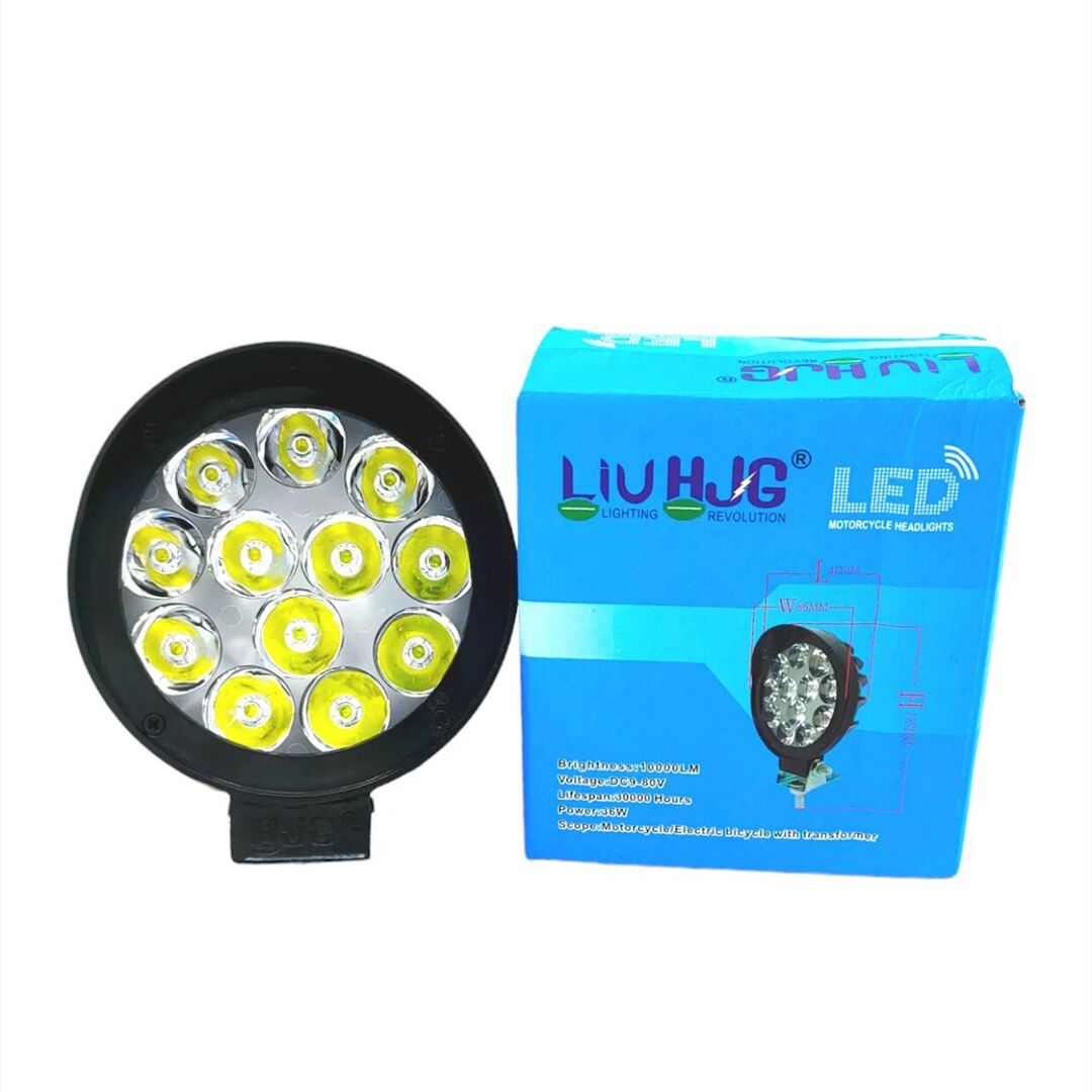 2 Pcs Set HJG 12 SMD Dual Colour Light Fog Lamp For Bike - Car