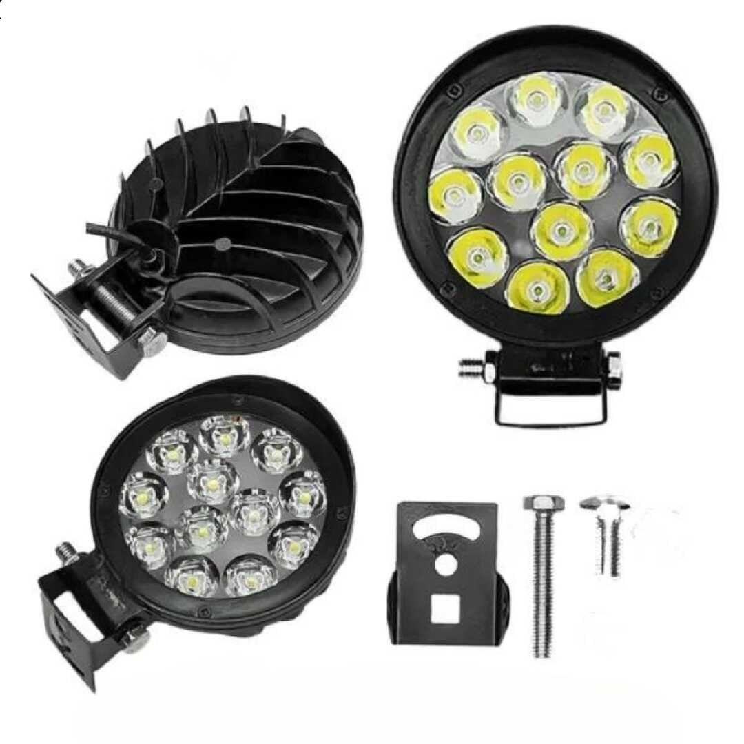 2 Pcs Set HJG 12 SMD Dual Colour Light Fog Lamp For Bike - Car