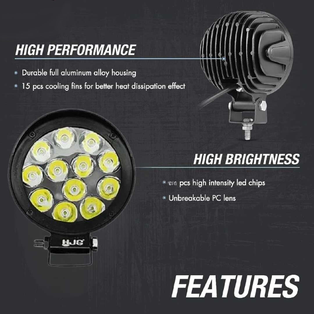 2 Pcs Set HJG 12 SMD Dual Colour Light Fog Lamp For Bike - Car