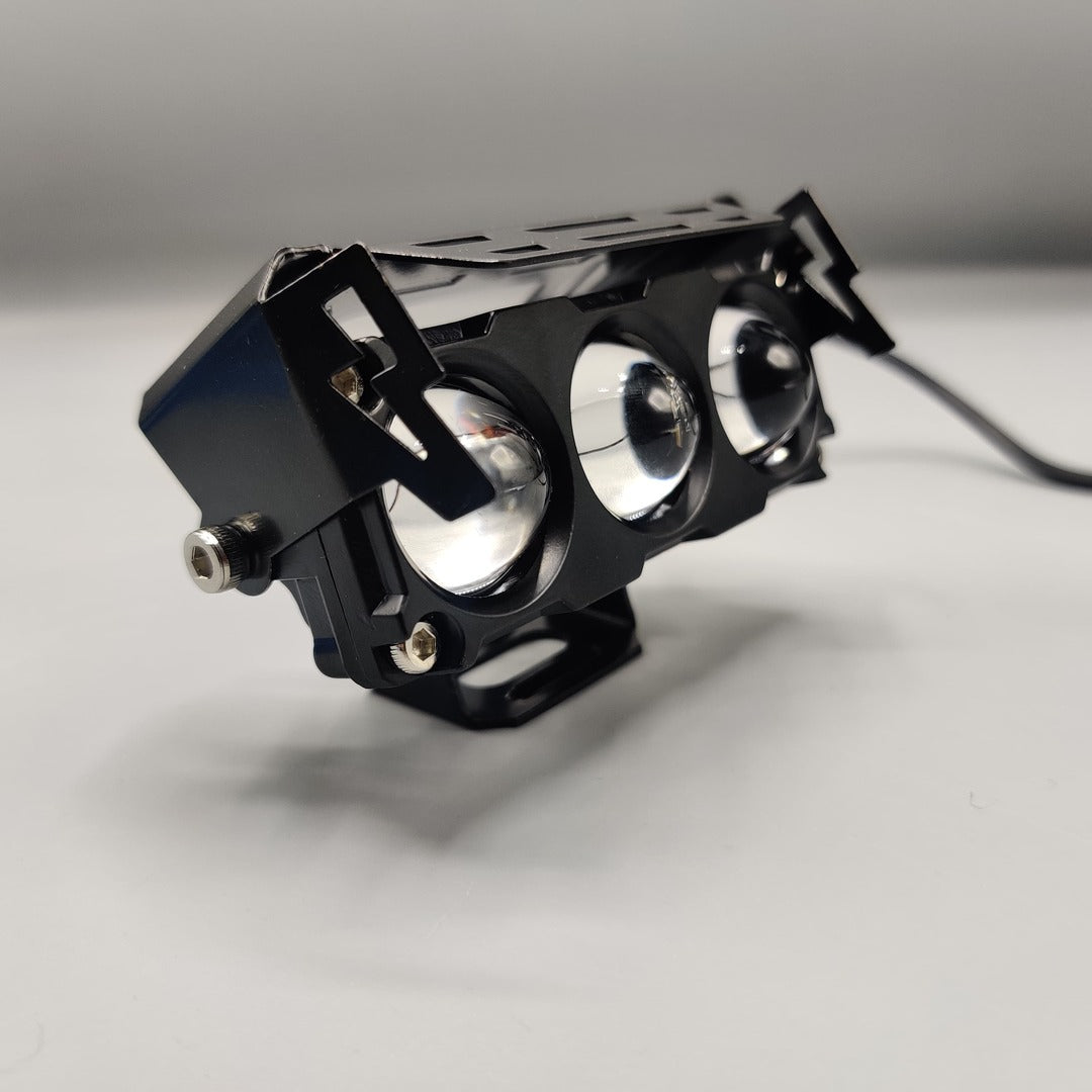 1 Pc HJG 3 Lens Devil Eye Light Dual Color Metal Body