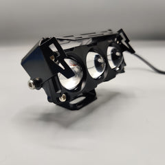2 Pcs Set HJG 3 Lens Devil Eye Light Dual Color Metal Body