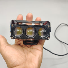 1 Pc HJG 3 Lens Devil Eye Light Dual Color Metal Body